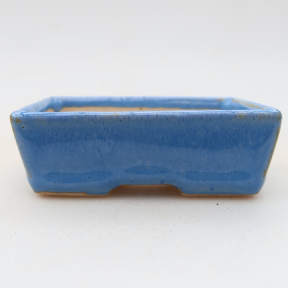 Keramická miska na bonsaje 8 x 6 x 2,5 cm, farba modrá