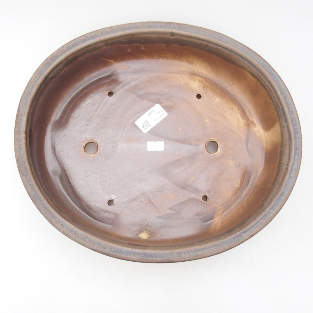 Keramická miska na bonsaje 32,5 x 28,5 x 7 cm, farba modrá