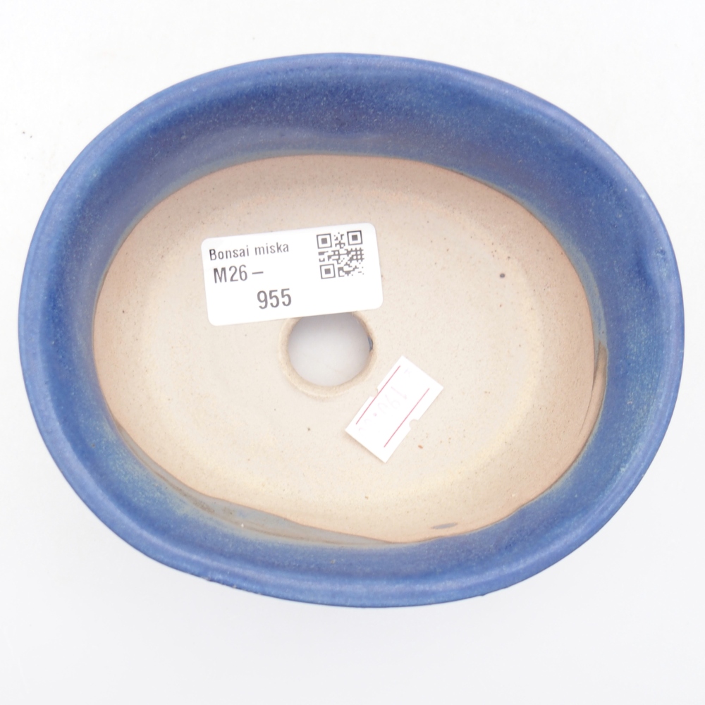 Keramická miska na bonsaje 12 x 10 x 5,5 cm, farba modrá