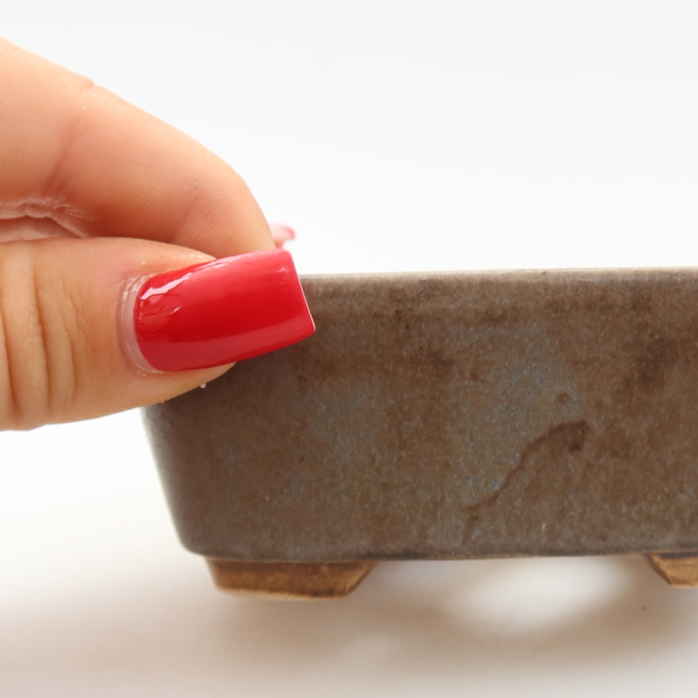 Keramická miska na bonsaje 10 x 8,5 x 4 cm, farba modrá
