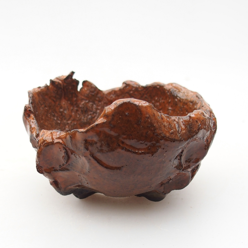 Keramická mušľa 8,5 x 8 x 5 cm , farba oranžová
