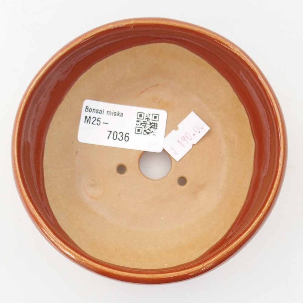Keramická miska na bonsaje 10 x 10 x 5 cm, hnedá