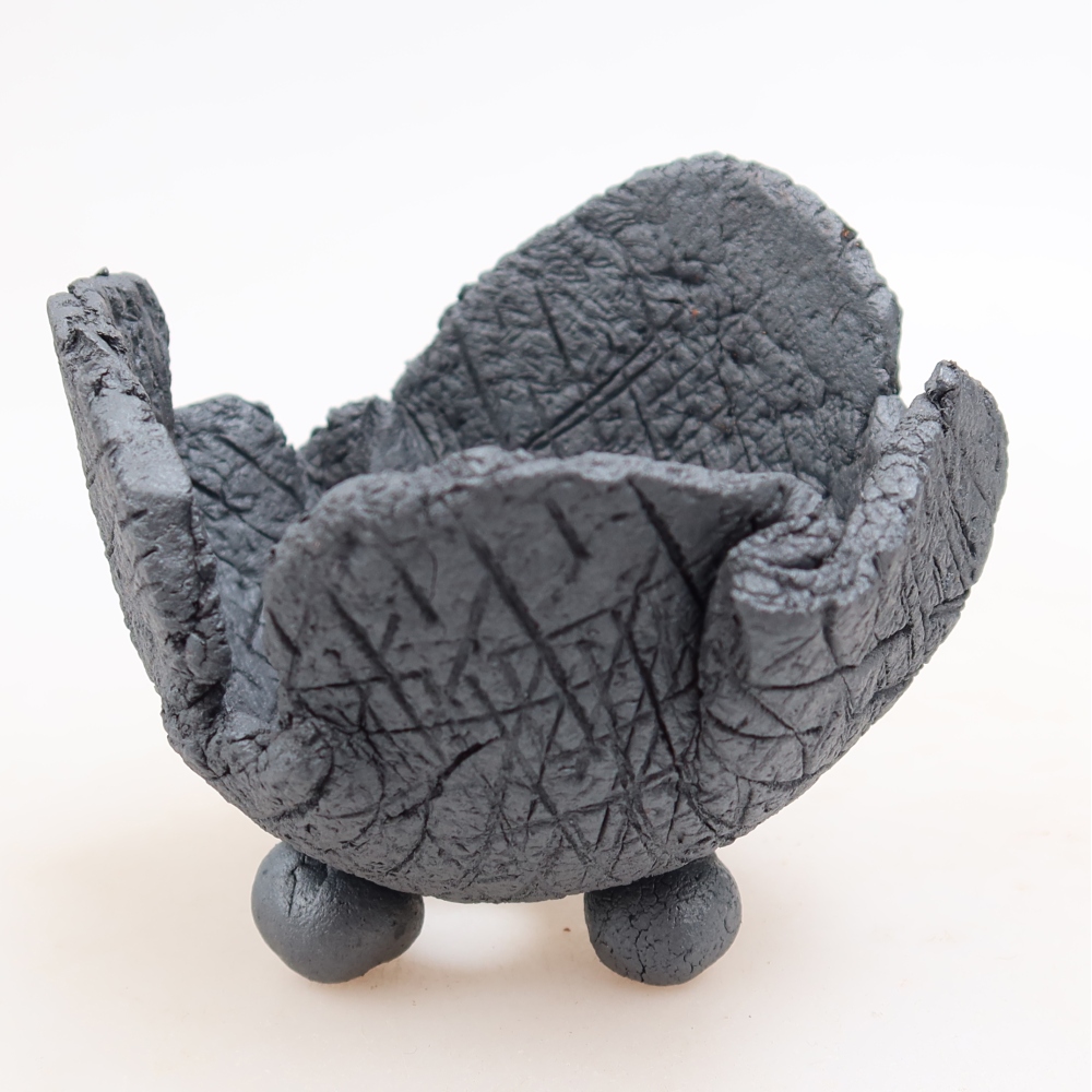 Keramická škrupina  10,5 x 9 x 8,5 cm, farba: kovová
