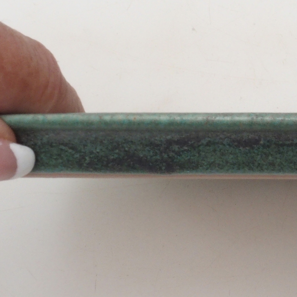 Keramický tanier H08 – 22,5 x 16 x 1 cm – zelený