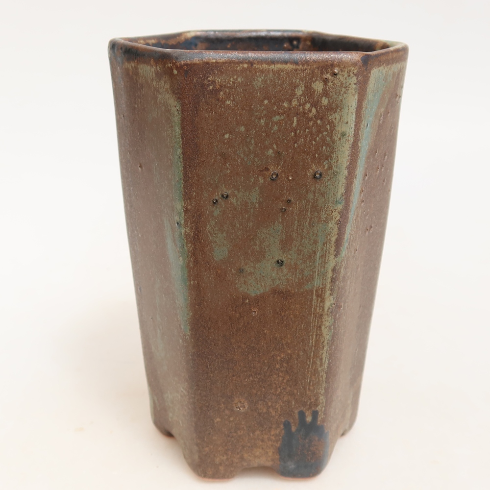 Keramická miska na bonsaje 9,5 x 8,5 x 14 cm, farba hnedá