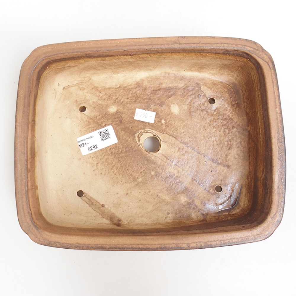 Keramická bonsai miska  25 x 20 x 7,5  cm, farba ružová