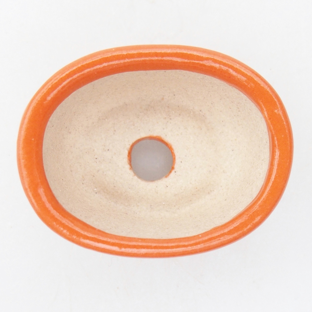 Mini bonsajová miska 3 x 2,5 x 2 cm, oranžová