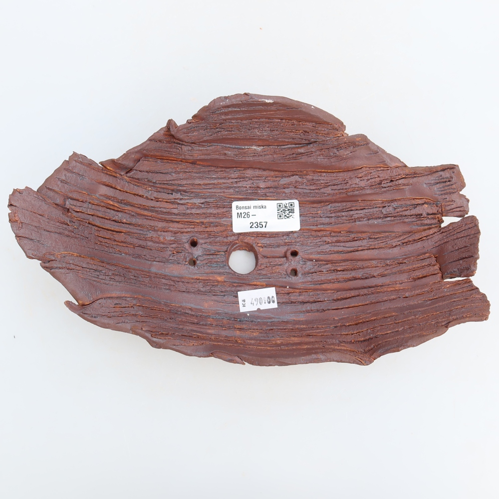 Keramická škrupina  24,5 x 14,5 x 7,5 cm, farba hnedá