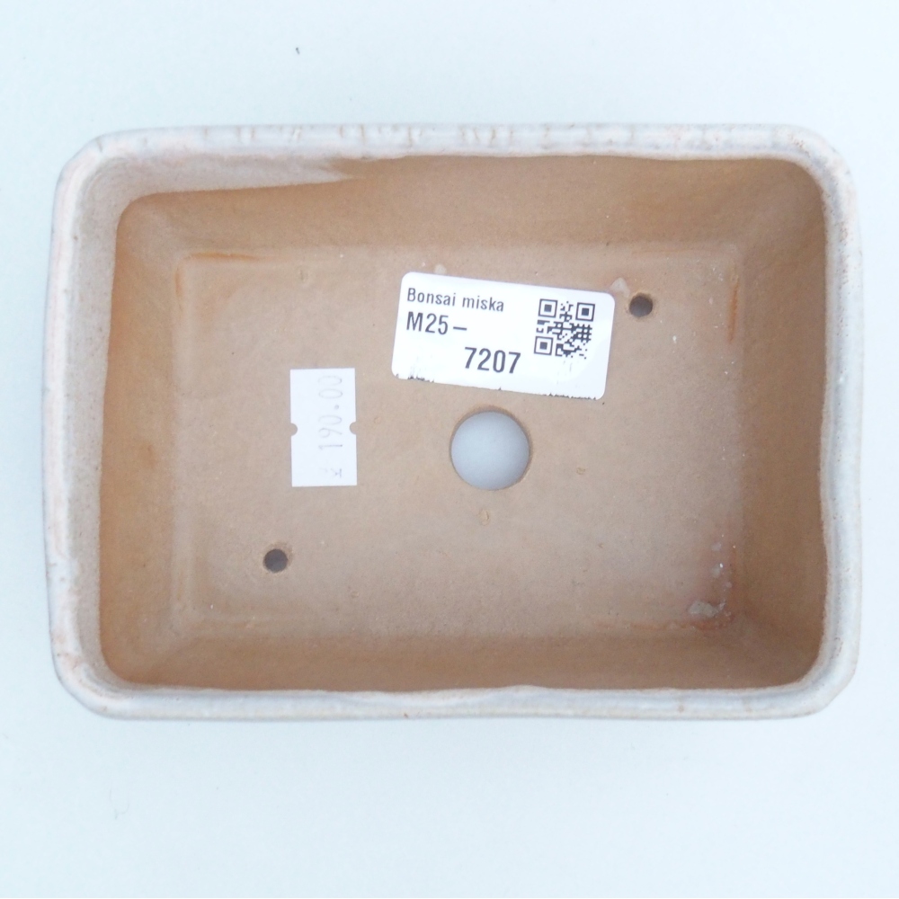 Keramická miska na bonsaje 13 x 10 x 5 cm, farba béžová