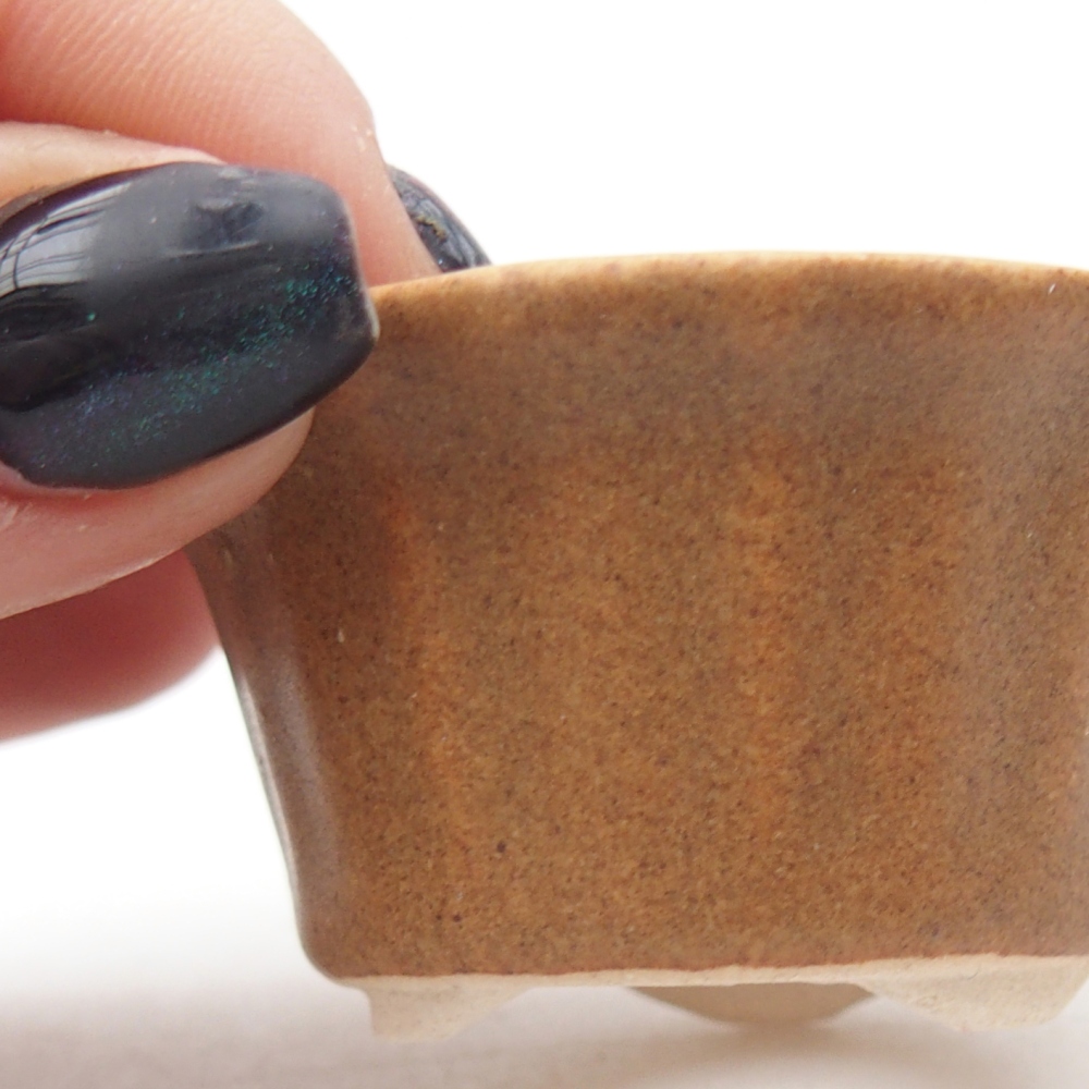 Mini bonsajová miska 5,5 x 5,5 x 3 cm, hnedá