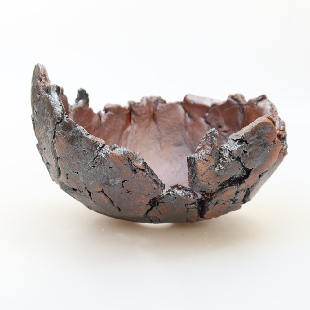 Keramická škrupina 14,5 x 14 x 8,5 cm, farba hnedá