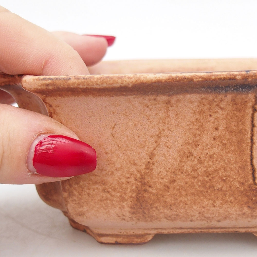 Keramická miska na bonsaje 12,5 x 9 x 5,5 cm, ružová