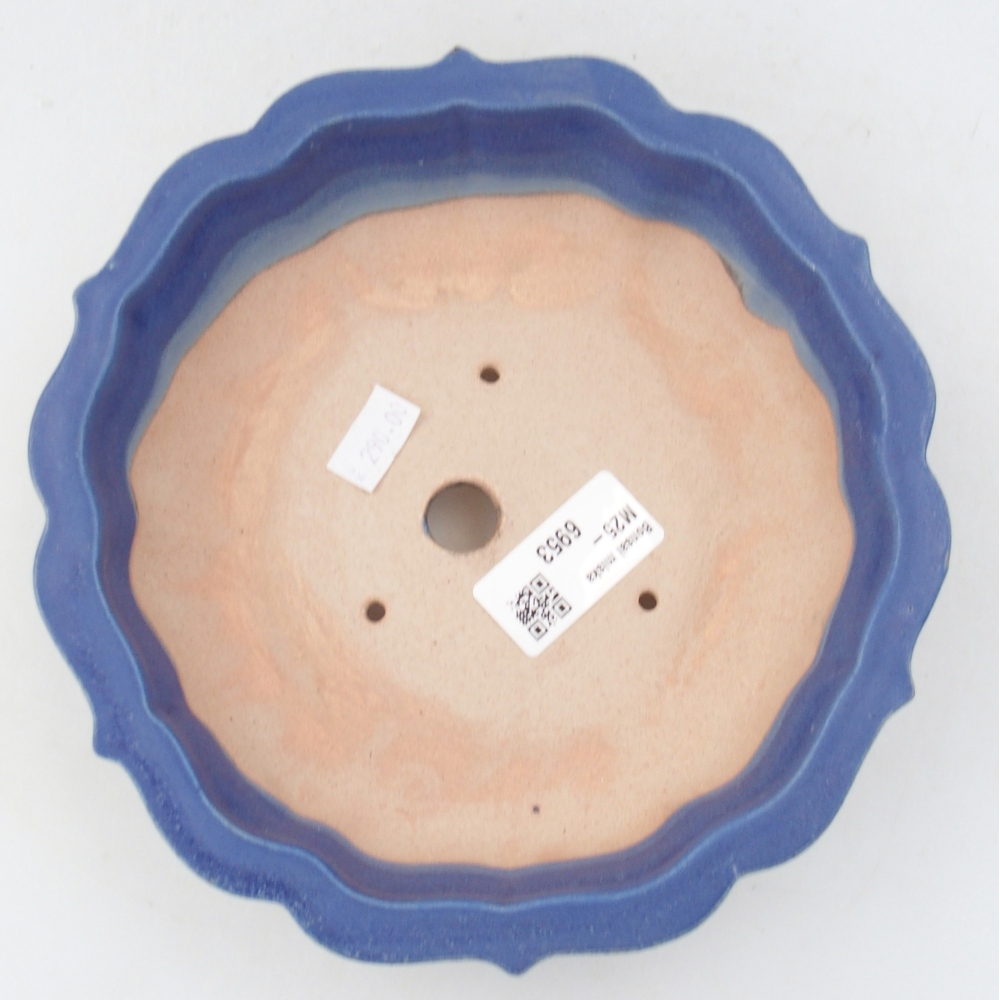 Keramická miska na bonsaje 19 x 19 x 5 cm, farba modrá