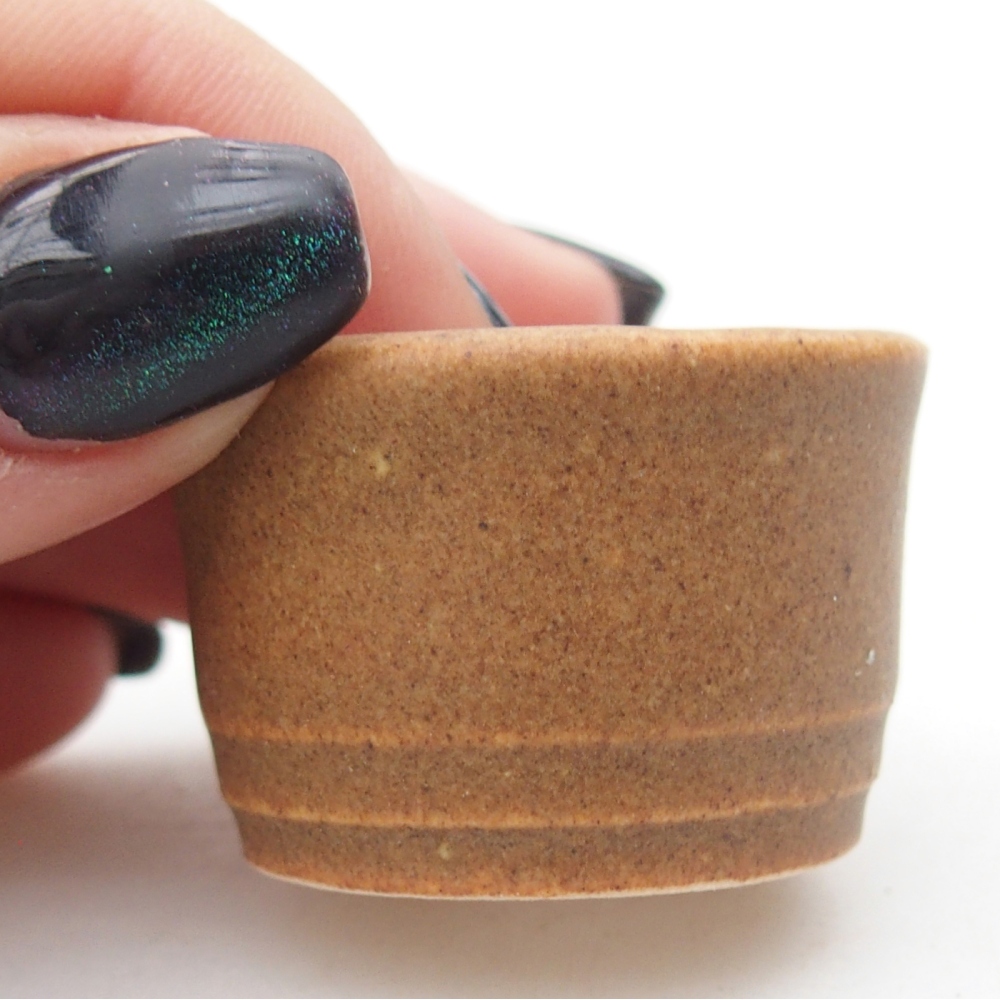 Mini bonsajová miska 4 x 4 x 2 cm, hnedá