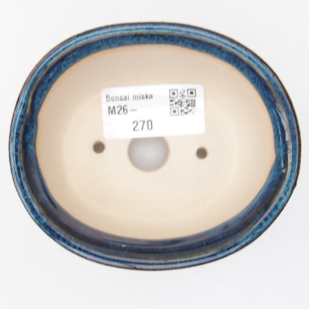 Mini bonsajová miska 9,5 x 8 x 4,5 cm, farba modrá