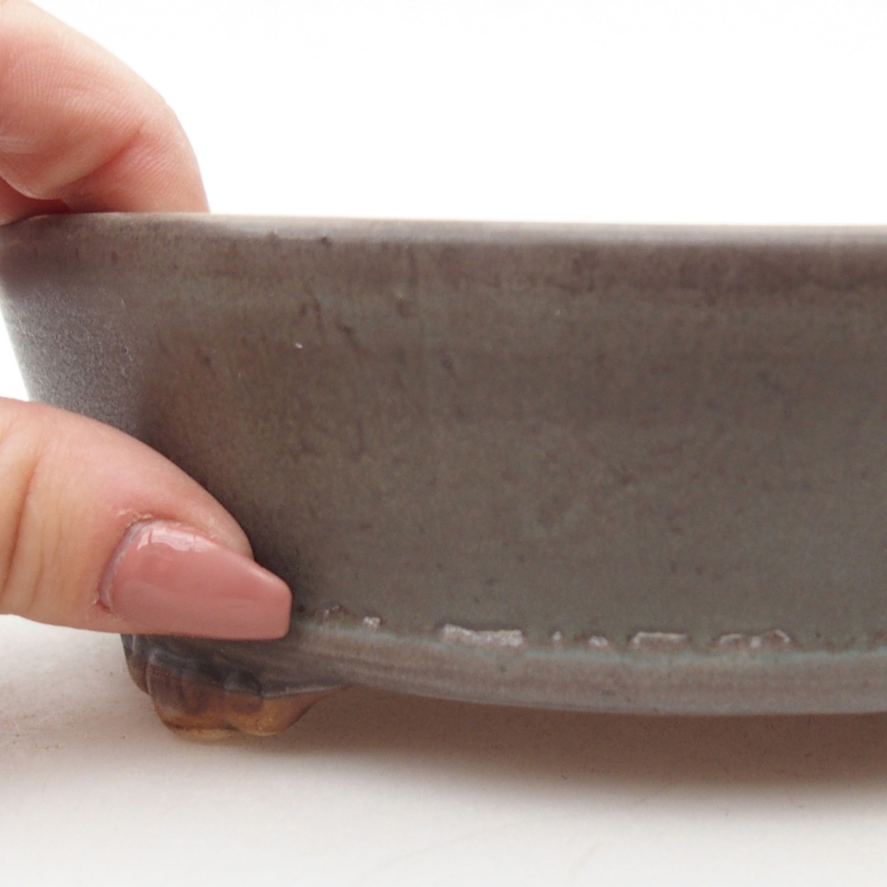 Keramická miska na bonsaje 17,5 x 17,5 x 5 cm, farba modrá