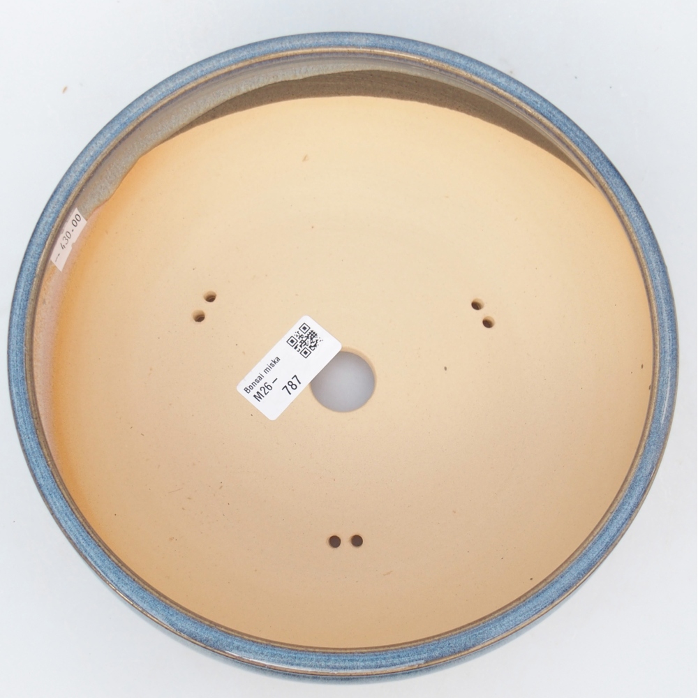 Keramická bonsajová miska 22 x 22 x 7,5 cm, farba modrá