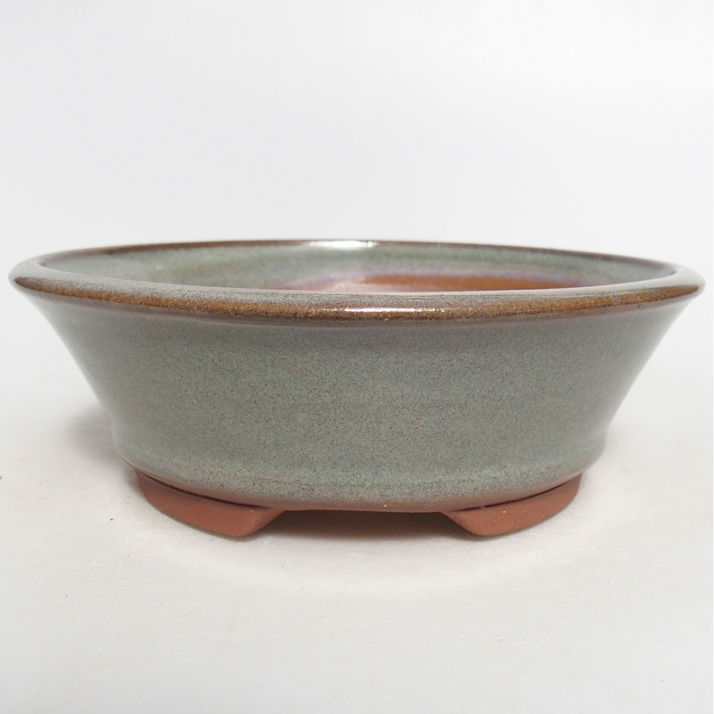 Keramická miska na bonsaje 15 x 15 x 5 cm, zelená