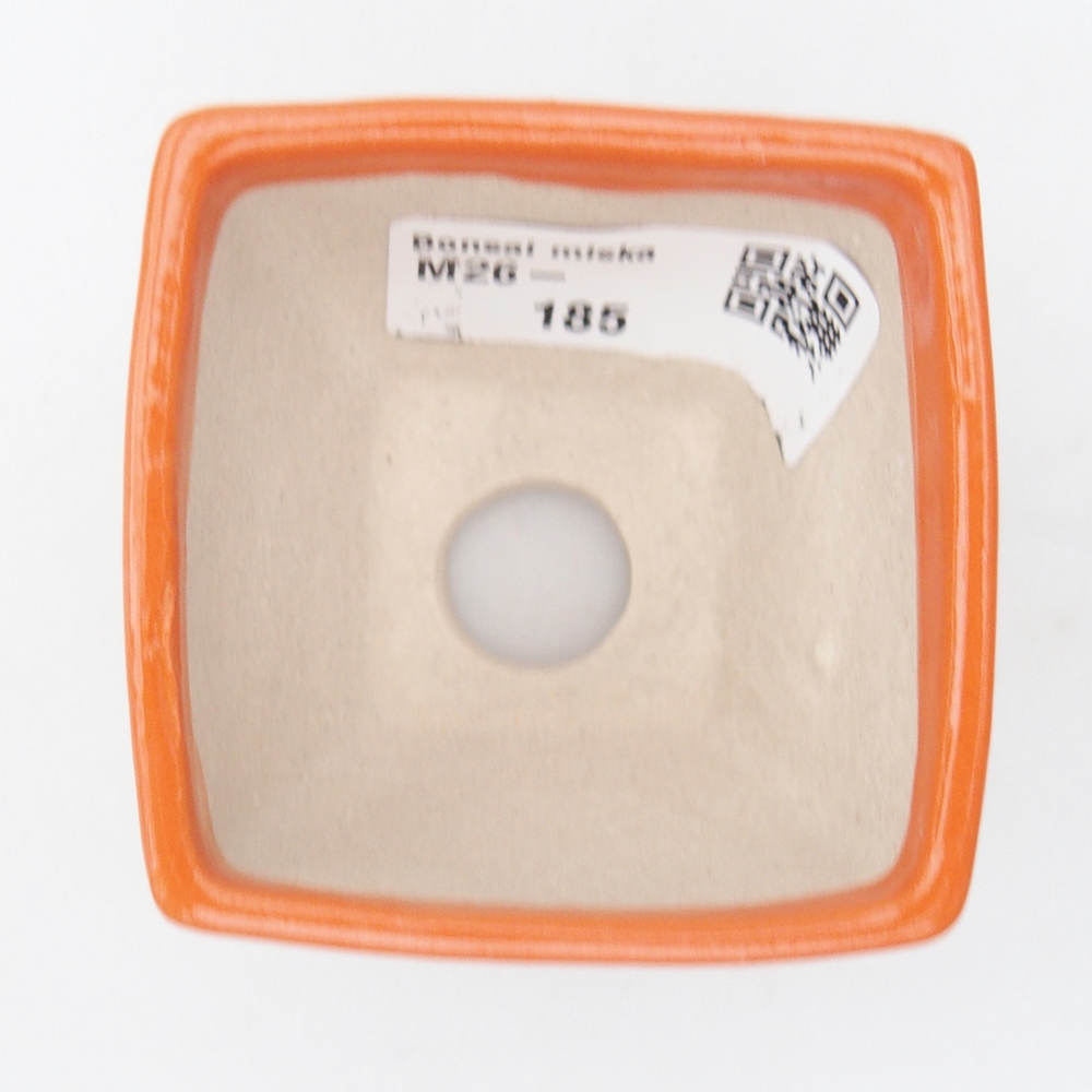 Mini bonsajová miska 5,5 x 5,5 x 4,5 cm, oranžová