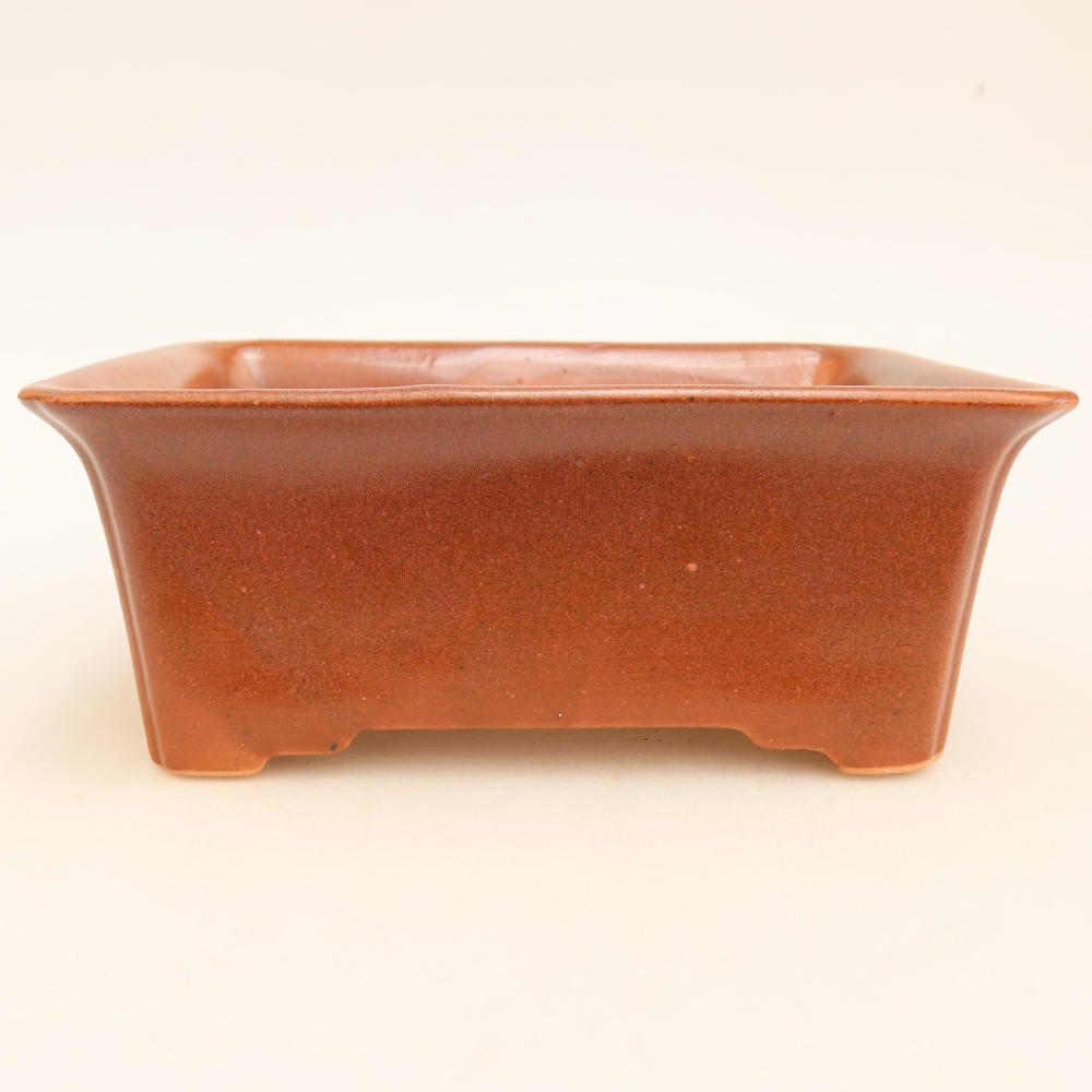 Keramická miska na bonsaje 18 x 14 x 7 cm, farba vínová