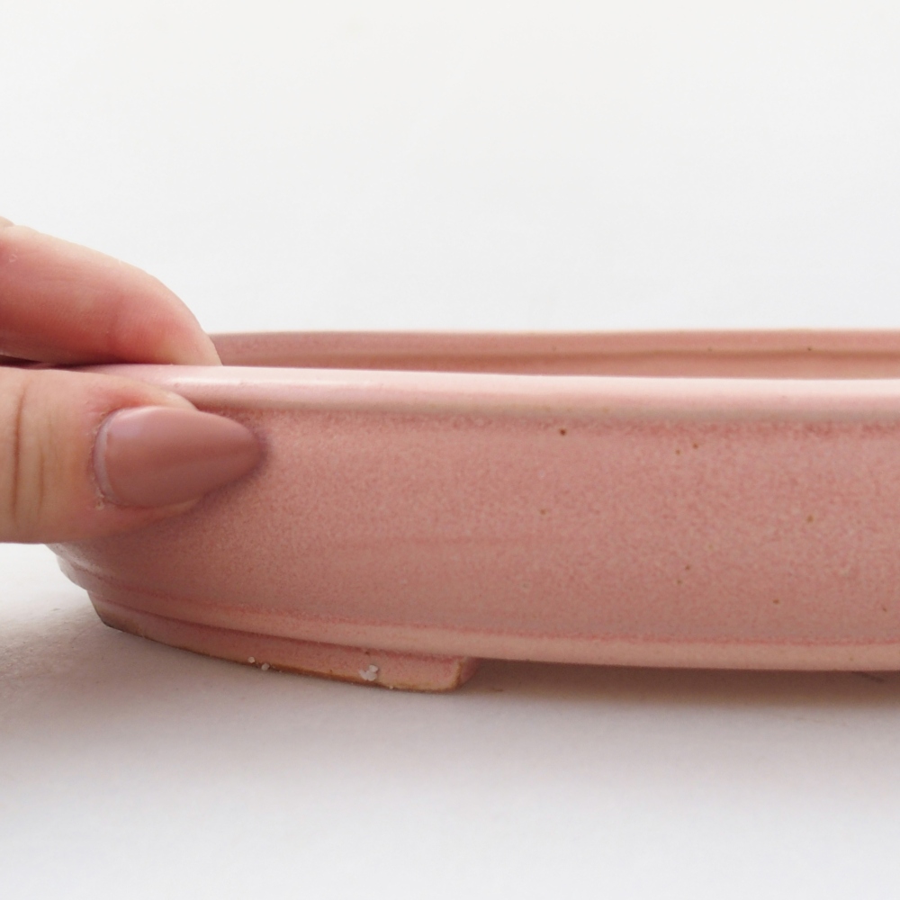 Keramická miska na bonsaje 24 x 19,5 x 4 cm, ružová