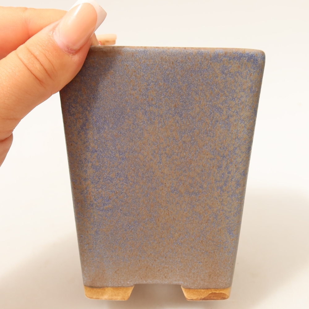 Keramická miska na bonsai 8,5 x 8,5 x 10,5 cm, farba modrá