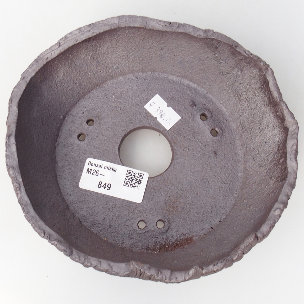 Keramická bonsajová miska 17 x 15 x 5,5 cm, farba kovu