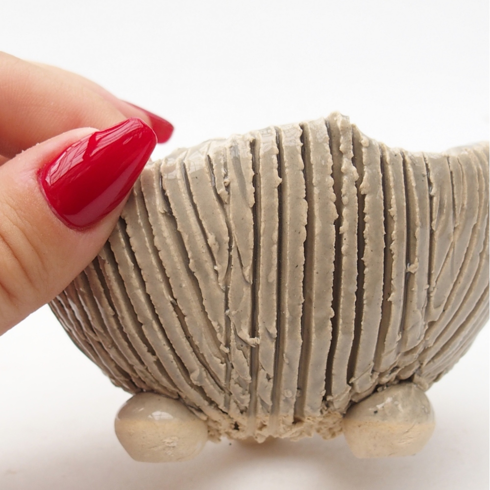 Keramická mušľa 9 x 8 x 6 cm , farba béžová