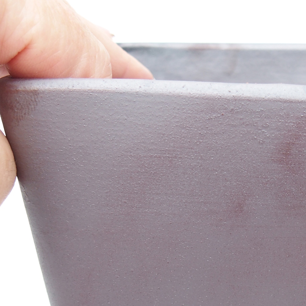 Keramická miska na bonsaje 13 x 13 x 13 cm, farba kovu