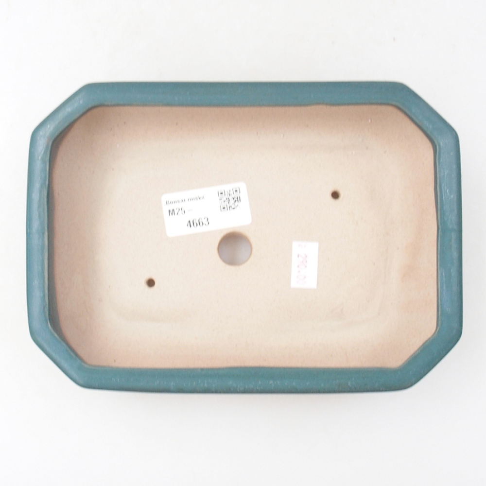 Keramická bonsai miska 19 x 13,5 x 4,5 cm, farba modra