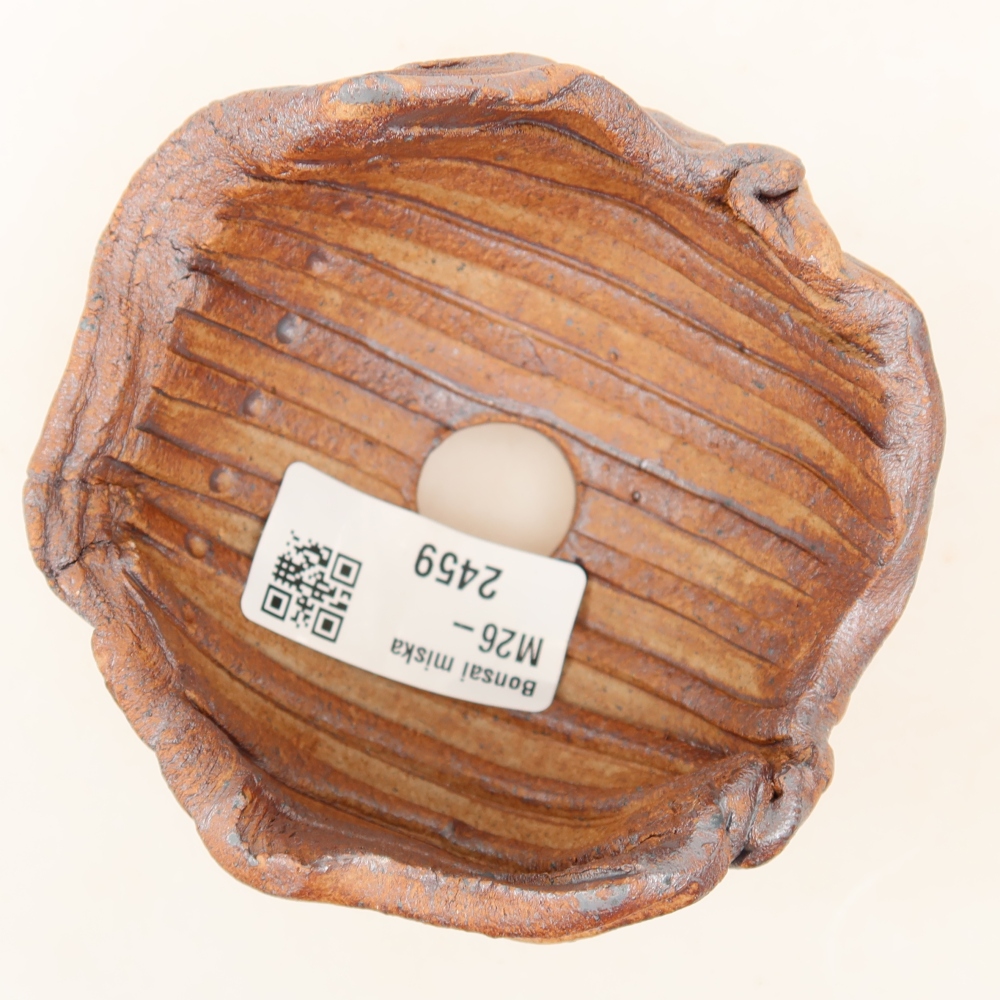 Keramická mušľa 9 x 8,5 x 6 cm , farba hnedá