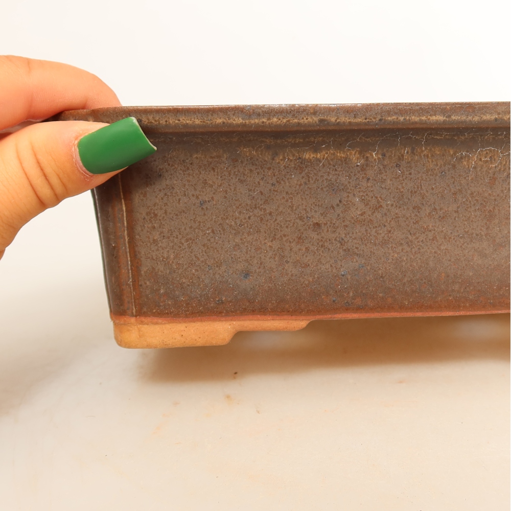 Keramická miska  20 x 15,5 x 5,5 cm, farba hnedá