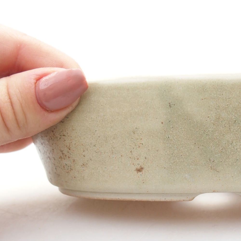 Keramická miska na bonsaje 15 x 9,5 x 4 cm, farba béžová