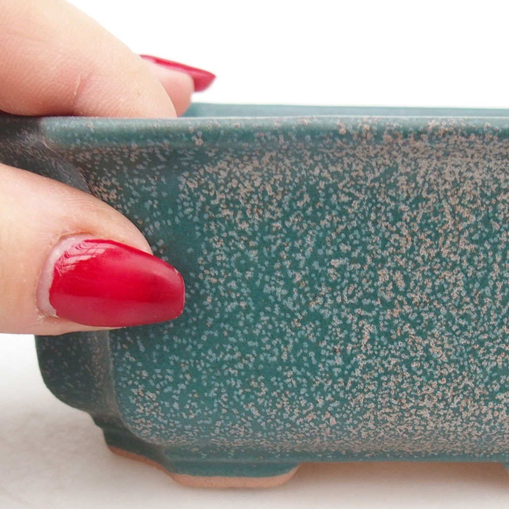 Keramická miska na bonsaje 12,5 x 9 x 5,5 cm, farba modrá