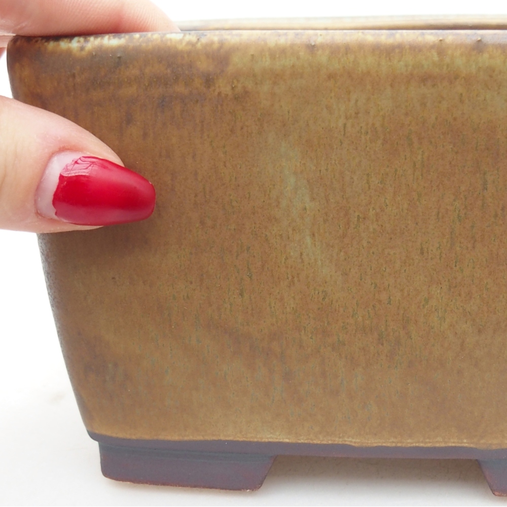 Keramická miska na bonsaje 12,5 x 12,5 x 8 cm, zelená