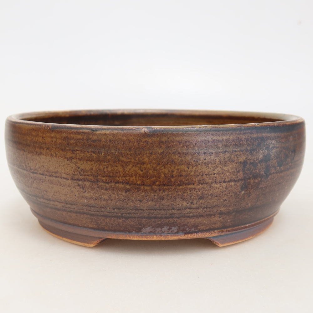 Keramická miska na bonsaje 17 x 17 x 6 cm, farba hnedá