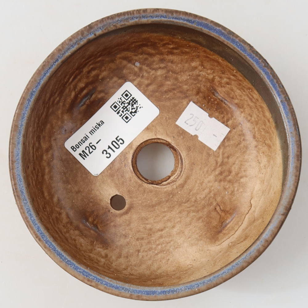 Keramická miska na bonsai 10,5 x 10,5 x 4 cm, farba: modrá