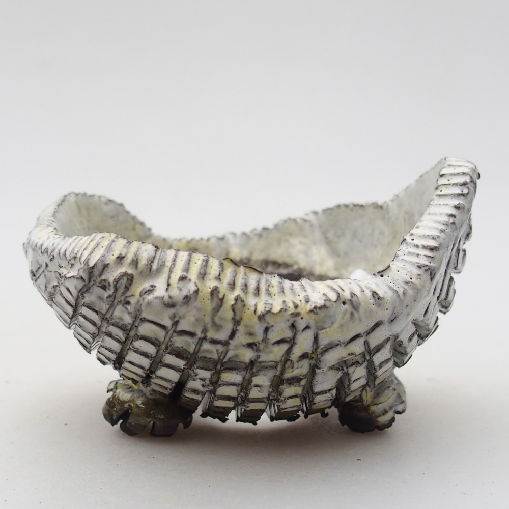 Keramická mušľa 8,5 x 8,5 x 5 cm , farba biela