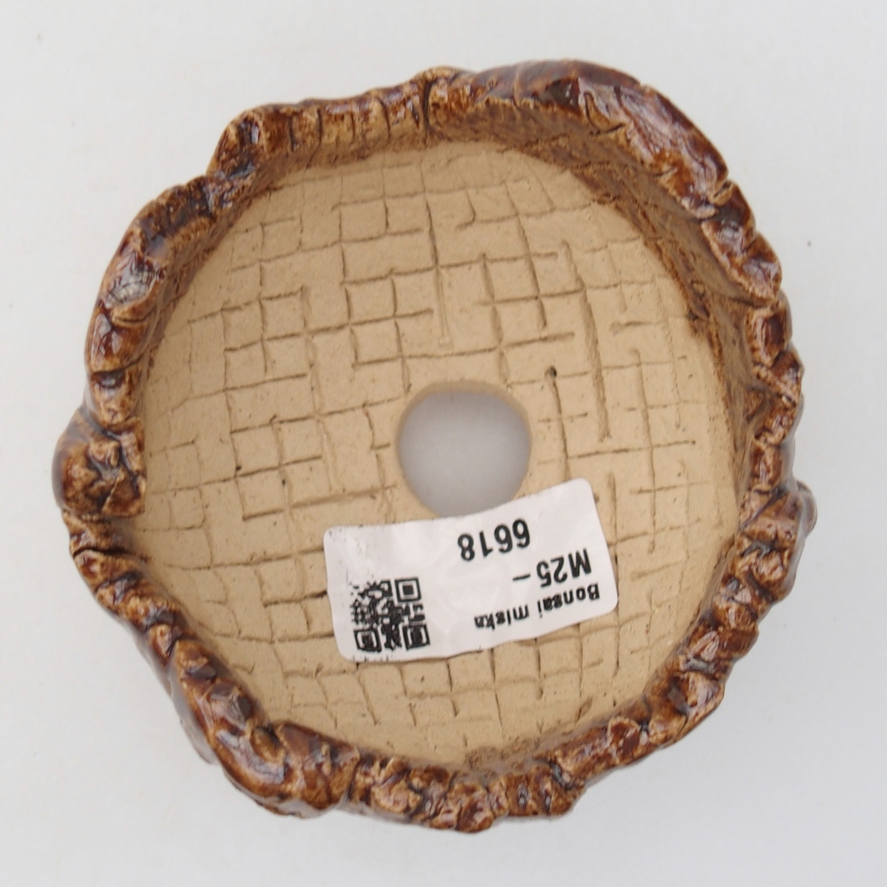 Keramická mušľa 9 x 8 x 6,5 cm , farba hnedá