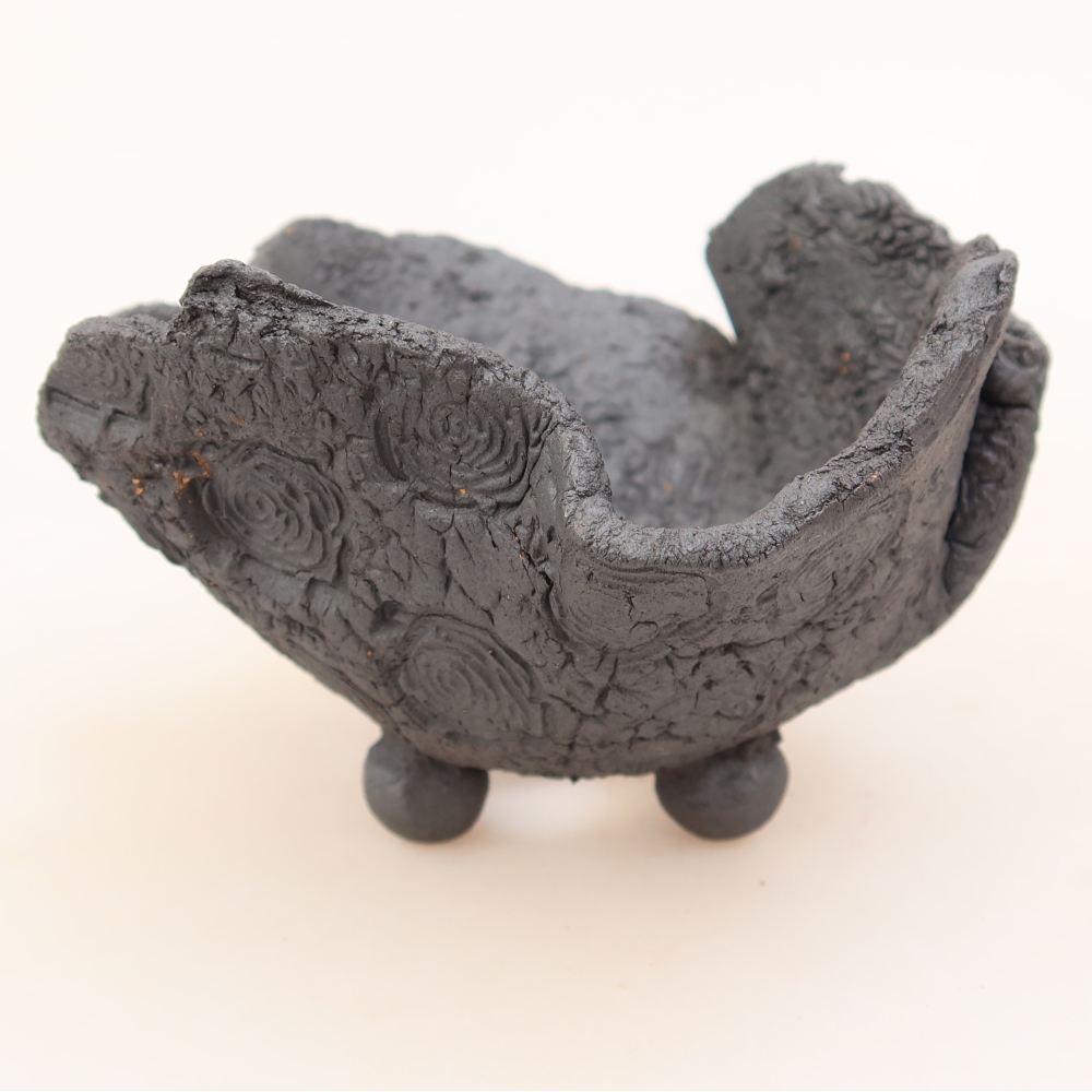 Keramická škrupina  11,5 x 10,5 x 7 cm, farba: kovová