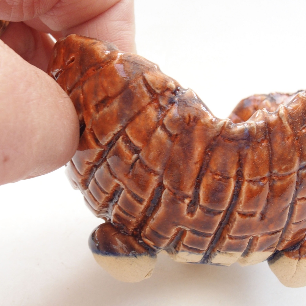 Keramická škrupina 7,5 x 7 x 6 cm, farba hnedá