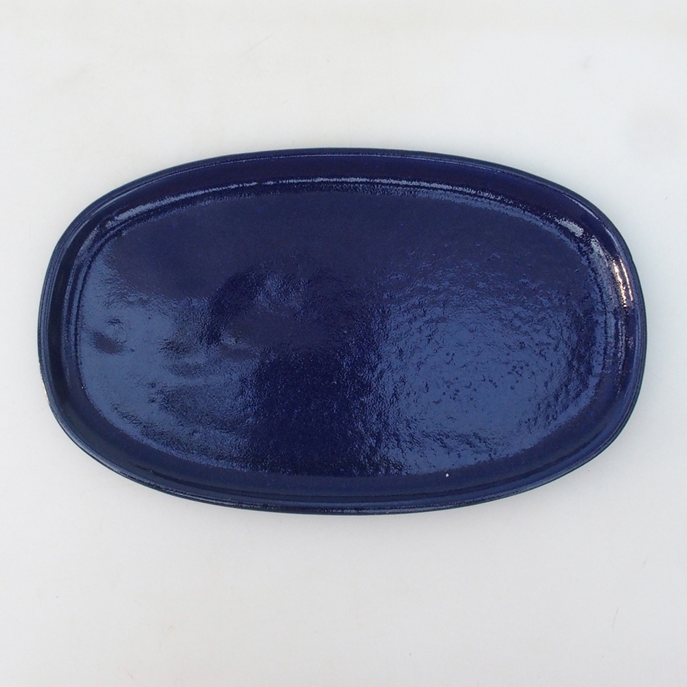 Keramická podmiska H15 -25 x 15 x 1 cm - modrá