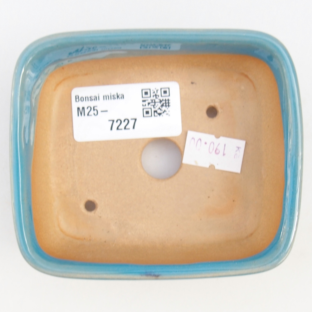 Keramická miska na bonsaje 9,5 x 8 x 3,5 cm, farba modrá