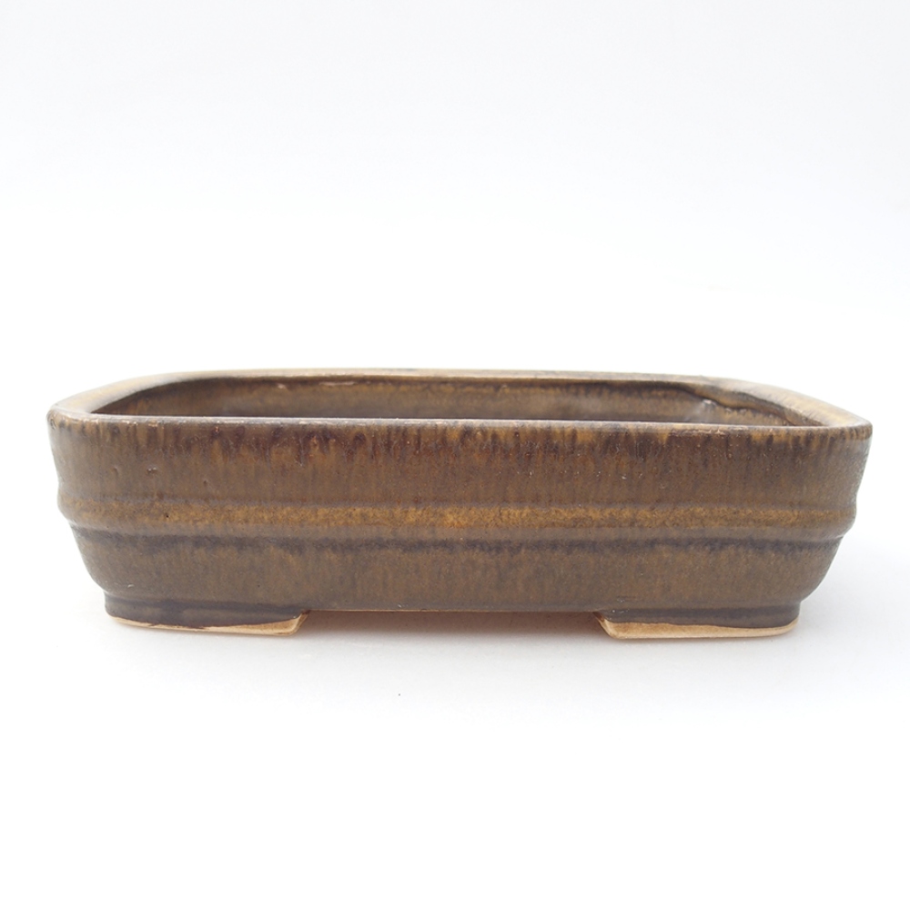 Keramická bonsai miska 17,5 x 14 x 4,5 cm, farba hnedá