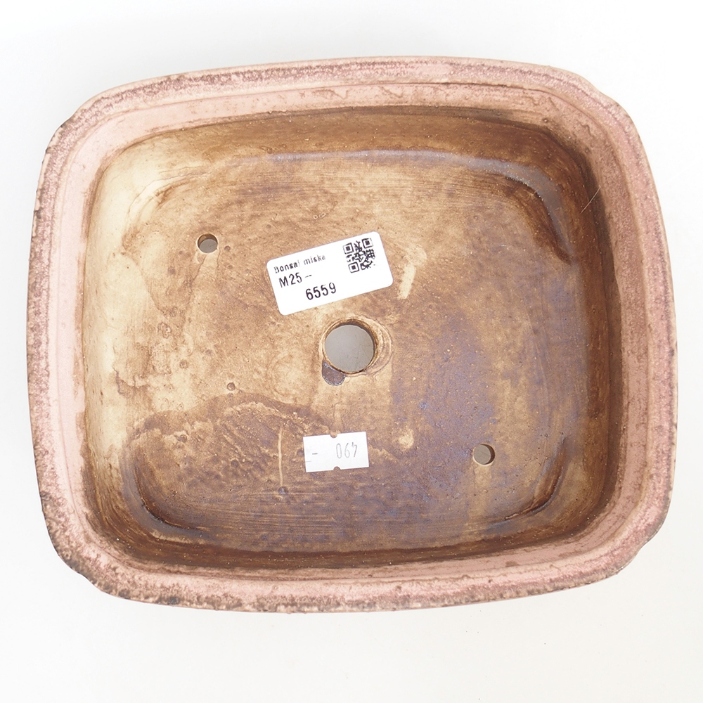 Keramická miska na bonsaje 20 x 17 x 6 cm, ružová