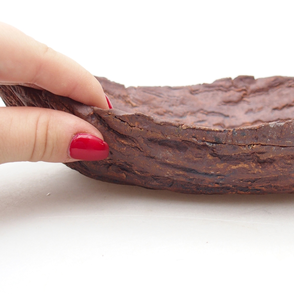 Keramická mušľa 27 x 19 x 7 cm , farba hnedá