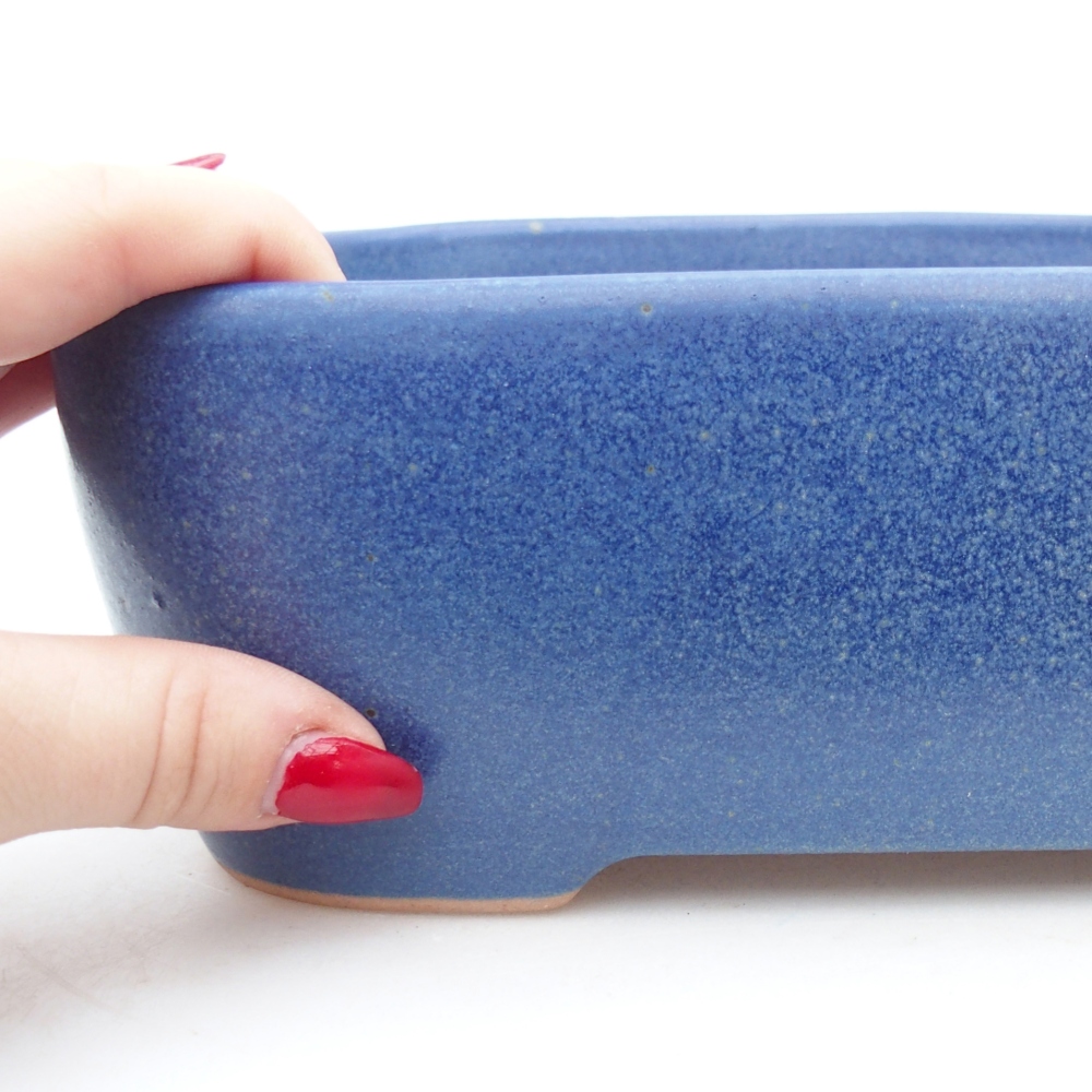 Keramická bonsajová miska 23 x 17 x 7,5 cm, farba modrá