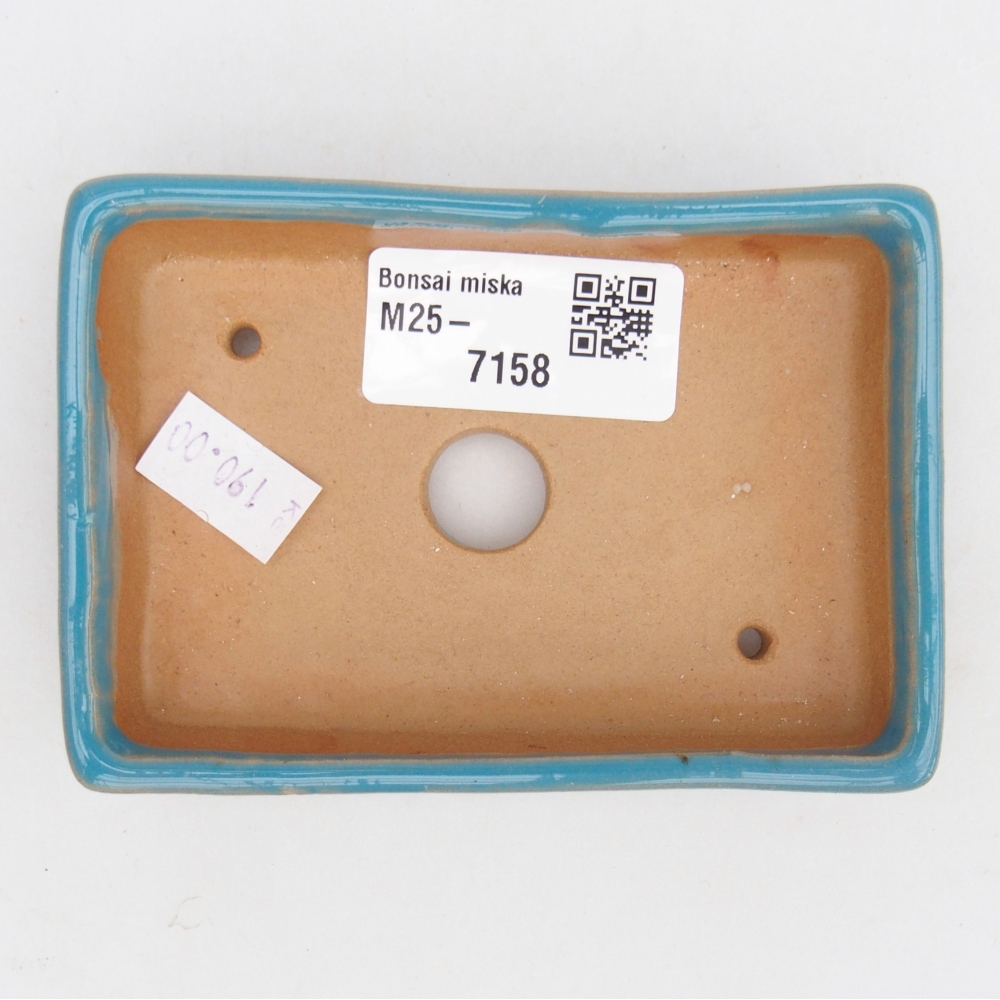 Keramická miska na bonsaje 10,5 x 7 x 2 cm, farba modrá