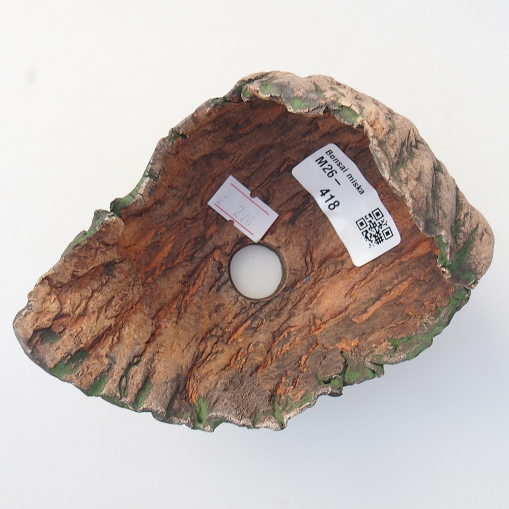 Keramická mušľa 12 x 9,5 x 11 cm , farba zelená