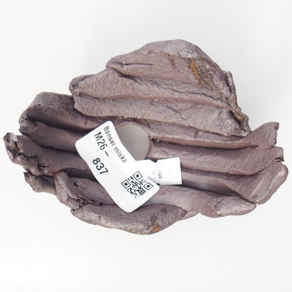 Keramická mušľa 10 x 7,5 x 7 cm , kovová farba